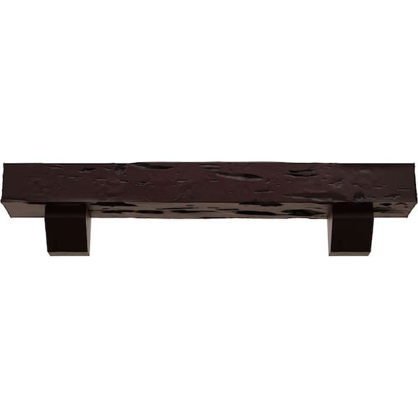 Kit W/ Ashford Corbels, Premium Cherry, 4H  X 6D X 72W Pecky Cypress Faux Wood Fireplace ManteL